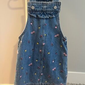 GAP Denim Dress with Floral Embroidery 4T NWOT